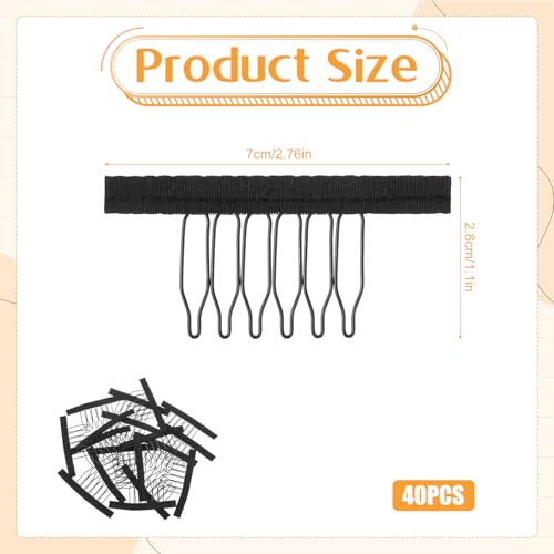 40 Piezas Clips y Peines para Pelucas de 6 Dientes miniatura 2