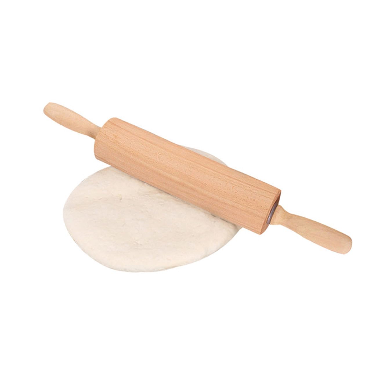 Sosoport 2 Stück Wachsfreies Nudelholz 47x6 Cm mit Rostfreien Lagern Küchenwerkzeug für Fondant und Kekse zum Backen