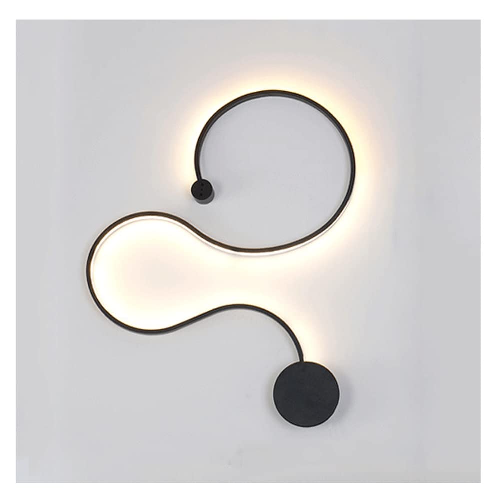 VDOQTLJT Snake Shaped Wall Lamp Sconce - Minimalist Light Fixture Indoor Decor Aluminum Compatible with Living Room Bedroom Kitchen Lámpara De Pared LED Chand(Warm light)