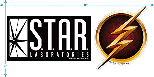 Popfunk Classic Juvenile Flash Star Labs Superhero S.T.A.R. Laboratories T Shirt & Stickers3