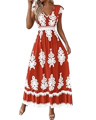 Floral Brick Red White