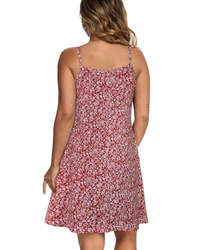 Image of JOELLYUS Womens Spaghetti Strap Dress Summer Dresses Beach Cover Ups Casual Sundresses with Pockets 2026