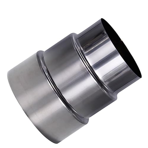 Chimney Stove Pipe Reducer Flue Connector, Stainless Steel Flue Liner Reducer Chimney Adaptor Stove Pipe for Wood Burning Stove Fireplaces, 1pcs(11cm~9cm)