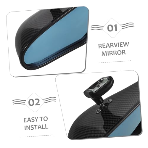 Espejo retrovisor gran angular de fibra de carbono Gatuida para coche y camioneta 3
