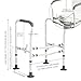 Adjustable Toilet Safety Rails for Seniors, HSSZXFR No-Punch Toilet Frame with Non-Slip Handles and Multi-Angle Adjustable Clamps, Toilet Stand Up Assist Support Frame for Elderly and Disabled