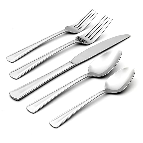Couverts Acier Inoxydable Argent Cella Oneida | Ménagère Set de Plat