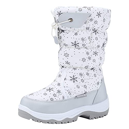 waterproof fur slip on snow boots