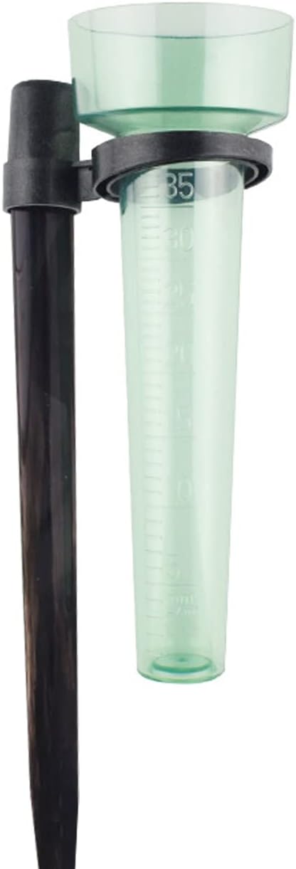 ALDHOFAOutdoor Rain Gauge with Holder Plastic Rain Collector for Garden Farm, Light green