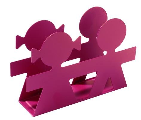 Alessi AKK40 Girotondo Portabuste in Acciaio Colorato con Resina Epossidica, Rosso