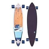100% arce canadiense duro. Z-Flex Bamboo Pintail Longboard, Adultos Unisex, Blue (Azul), 38 IN