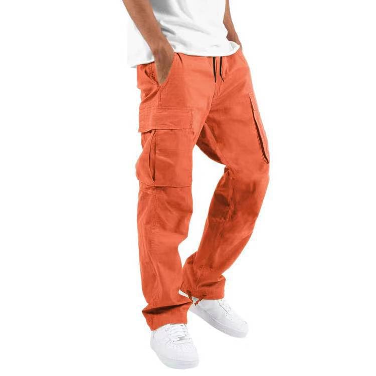 Men's Heavyweight Cargo Sweatpants Baggy Loose Drawstring Elastic Waist Athletic Jogger Sweat Pants with, S-2XL