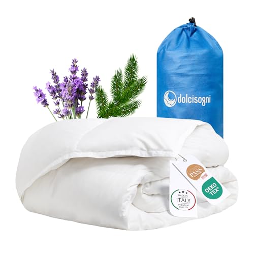 DOLCI SOGNI - Piumino letto queen-size 200x200 invernale, piuma d’oca