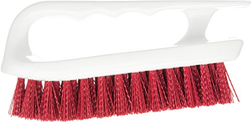 Image of SPARTA 4002405 Ergonomic Iron-Shaped Handle Scrub Brush, 6 inch, Red