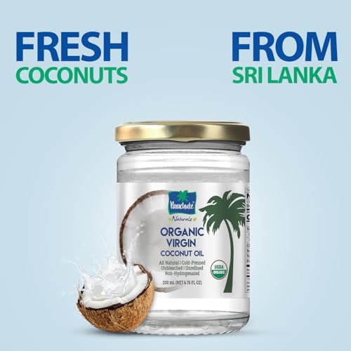 Parachute Naturalz Organic Virgin Coconut Oil | For Cooking, Hair, Body & Oil Pulling | Cold Pressed | Unbleached | Unrefined | Non-Hydrogenated | MCT Oil | USDA Certified |16 Fl.Oz | Glass Jar