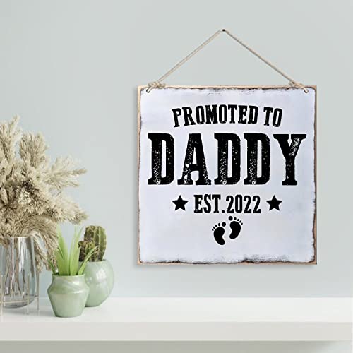 Panneau mural Promoted To Daddy First Time objet déco 40,6 cm