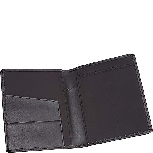Royce Genuine Leather Prescription Pad Holder Padfolio — Pad Folder Cover and Organizer for Medical Notebook and Notes — Black 6.8 x 5.5 x 0.8 Inches