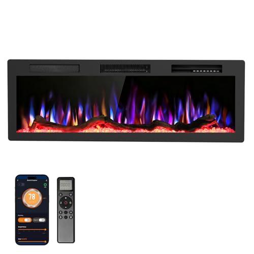 R.W.FLAME 50 Inch Smart Electric Fireplace