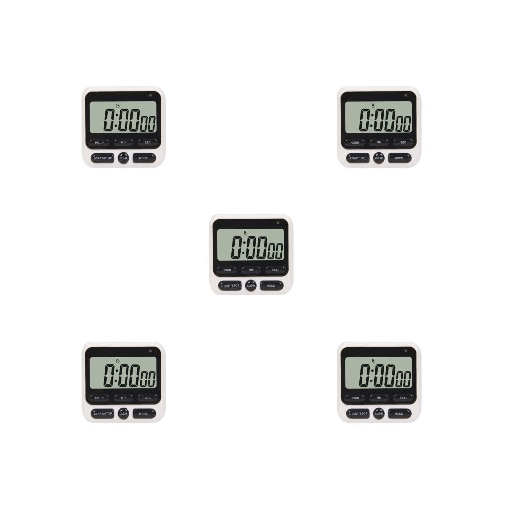 5 set Kitchen Timer Portable Magnetic Large Display Minute Second Timers Alarm Clock Tools Stopwatch Sport Accessories Supplies