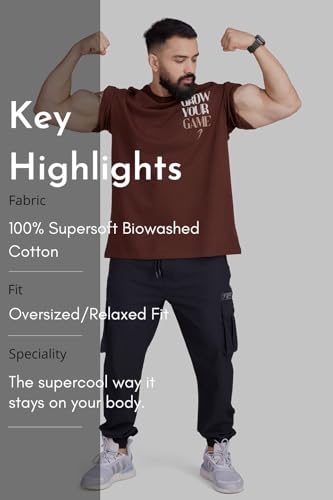 Image of FUAARK Grow Oversized Sports and Gym T-Shirt for Men