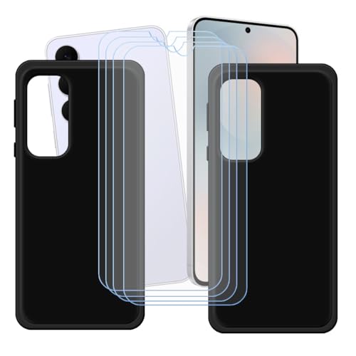 LCEHTOGYE �K�p Samsung Galaxy S25 FE�p�P�[�X+4x�����K���X�X�N���[���v���e�N�^�[�A2x�J�o�[�u���b�N�\�t�gTPU�V���R���Q���P�[�X�ی�J�o�[�K�p Samsung Galaxy S25 FE (6,7")�ƌ݊���������܂�