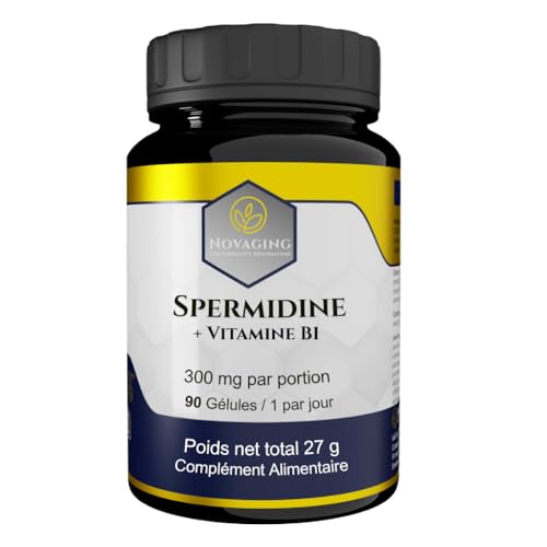 Spermidine 6 mg + Vitamine B1 – 90 Gélules Vegan (Régulation cellulaire)