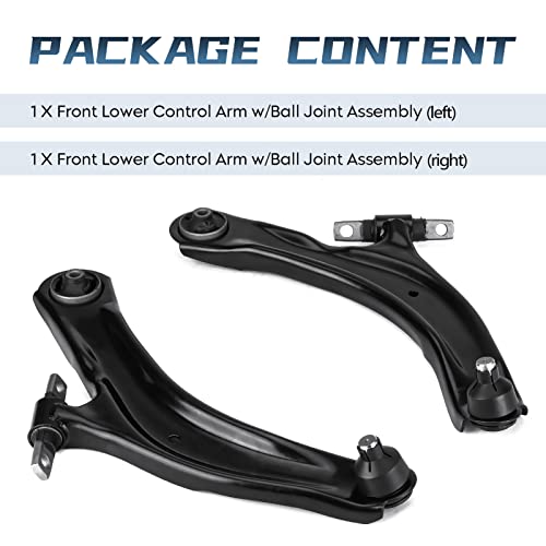 Front Lower Control Arms with Ball Joints for Nissan Rogue 2.5L 2008-2013 08 09 10 11 12 13, for Nissan Rogue Select 2.5L 2014-2015 14 15, Passenger & Driver Side Suspension Kit MS30194 MS30195 2PCS by Autsurles - Used condition - Image 7