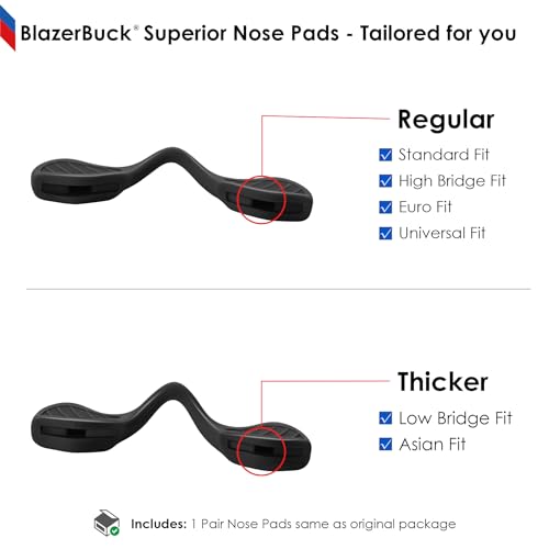 Plaquettes de nez BlazerBuck Black pour Oakley Radar Path