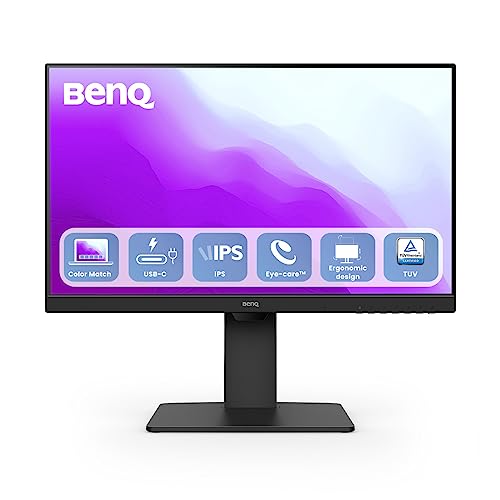 BenQ GW2785TC 27 inch (68 cm) IPS Full HD 75Hz Ultra-Slim Bezel Monitor with Height Adjustment, Eye Care, Brightness Intelligence, Speakers, USB-C (PD 60W), HDMI, DP, Coding Mode, Daisy Chain (Black)