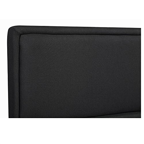 CARO-Möbel Polsterbett Anais Bettgestell Einzelbett 120x200 cm Designbett inklusive Lattenrost, Stoffbezug in schwarz – Bild 6