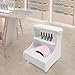 Portable Pedicure Foot Rest With Wheels - Home Beauty Manicure Footrest, Bath Stool, Spa Cart, Nail Stand, Massage Station - Salon Supplies (White)