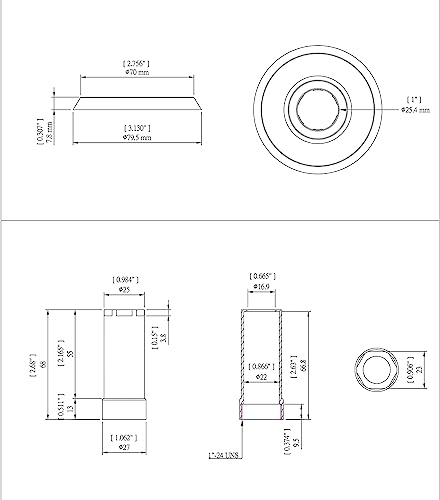 Trim Kit for 3-handle Shower Valve, With Porcelain Cross Handles, Fit Delta Washerless Shower, Chrome Finish -By Plumb USA 38800