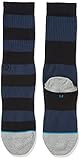 Stance Men's Cadet 2 Bold Wide Stripe Arch Support Classic Crew Sock, Navy, L