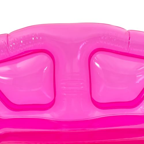 Image of Portable Transparent Inflatable Sofa, Double Person Air Couch, PVC Blow Up Chair for Indoor Outdoor, Camping, Beach, Patio, Yard, 440lbs Capacity