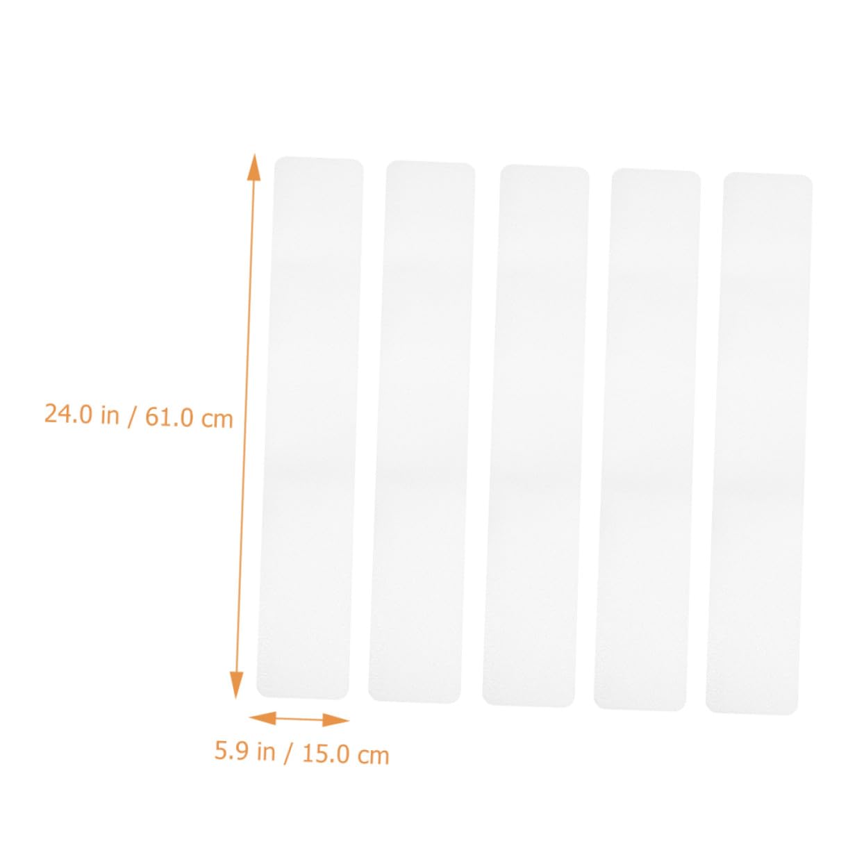 Sewroro Tiras Antideslizantes para Suelo Transparentes Cinta de Seguridad para Ducha y Escaleras Autoadhesivas 15x61 Cm Peva 10 Unidades, Uso en Baño y Hogar
