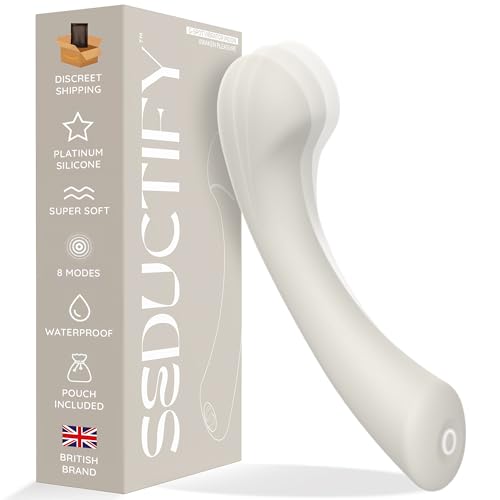 SEDUCTIFY G-Spot Vibrator Dildo Adult Sex Toy for Women with 8 Vibrating Modes [G-Spot & Clitoral, Premium Silicone, Silent, Lightweight] - Vibrator Female Sex Toys - Waterproof, Discreet, Body-Safe