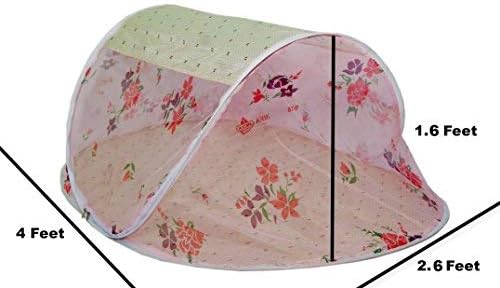 Healthy Sleeping Foldable Polyester Baby Mosquito Net (Light Pink)