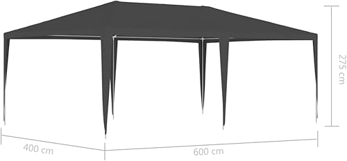 Miniatura 6 de Carpa, tiendas de campaña para fiestas, tienda de campaña con paredes laterales, tienda de campaña profesional para fiestas 13.1'x19.7' antracita