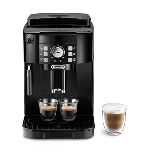 De'Longhi Magnifica S ECAM12.122.B, Automatic Coffee Machine, Manual Adjustable Milk Frother, Bean to Cup Espresso Machine, 4 One-Touch Recipes, Temperature Control, 2 Espresso at Once, Black