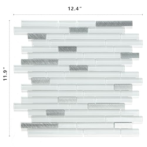 Midcard 5 Sheet Glass Mosaic Tiles for Kitchen and Bathroom Walls