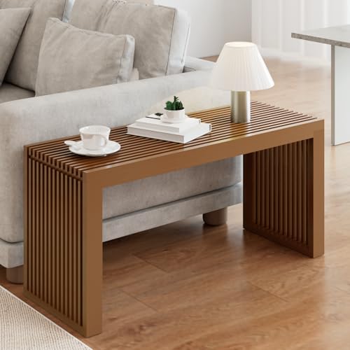 Image of APRTAT Bamboo Dining Bench 35-Inch Indoor Wood Shoe Rack Bench for Entryway