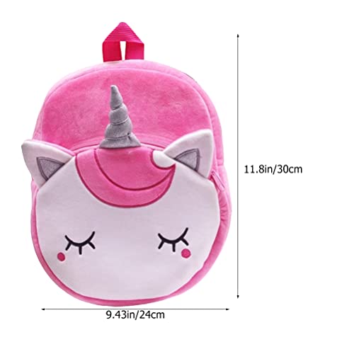 LUOZZY Plush Unicorn Backpack Animal Schoolbag Crossbody Bag Cartoon Mini Travel Bag Kids Creative G