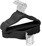 Sishynio Kids Velvet Hangers 30 Pack - 11 Inch Slim Non-Slip Baby Flocked Hangers for Closet, Sma...