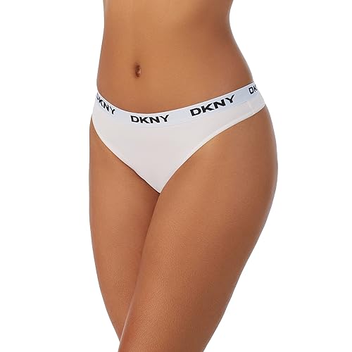 Thong strings DKNY Microfiber contrast logo pour femme en microfibre - 2