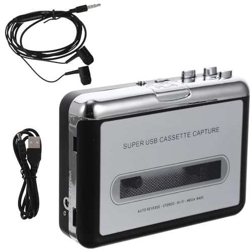 Convertidor de casete a MP3 USB 2.0 portátil para digitalizar cintas de música antiguas