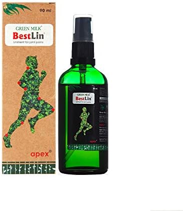 Green Milk Bestlin Liniment | Ayurvedic Pain Relief Oil | Joint Pain Relief Oil for Back, Knee & Muscle Discomfort | Fast Absorbing Non-Greasy Pain Relief Oils | Herbal-Comfort Liniment for Flexible Movement | 90ml