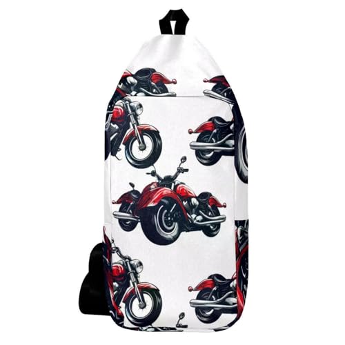 Sac à dos à bandoulière rouge moto pour libérer vos mouvements