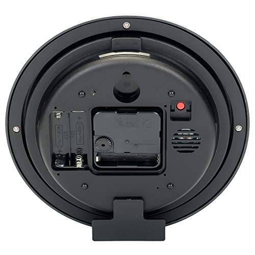 Snowman Family Winter Wonderland Round Silvertone Framed 8 Inch Musical Wall Clock #TOP4