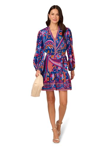 Image of Adrianna Papell Printed Short Dress