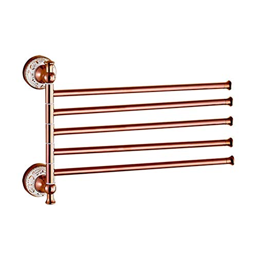 Barre de serviette rotative et étagère de serviette de salle de bain 39cm multicouche - 2