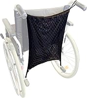 Sunnybaby 30169- Rollstuhlnetz Einkaufsnetz für Rollstühle & Rollatoren mit praktischem Sichtschutz Innenfutter universelle Befestigung Farbe: SCHWARZ | Qualität: MADE in GERMANY, extra groß, schwarz